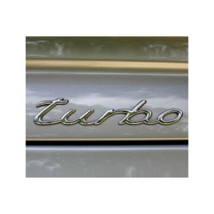 Rear Badge Chrome Turbo  ( Large Type)