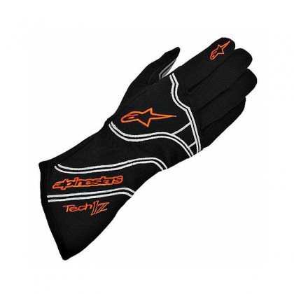 Alpinestars Tech 1-Z Motorsport Gloves Black Fluo Orange Size Medium