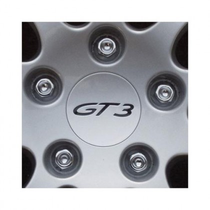 Wheel Cap Silver Cup GT3 Logo Fits All Porsche Models (ex Macan)