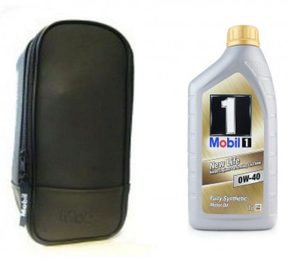 Mobil 1 0W 40 1 Ltr & Delux Pouch Kit ( Ideal Gift )
