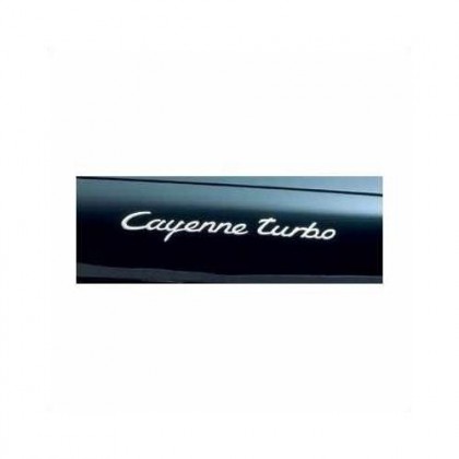 Rear Badge "Cayenne Turbo" in Silver 2003-2011 (Large Type) Not Chrome