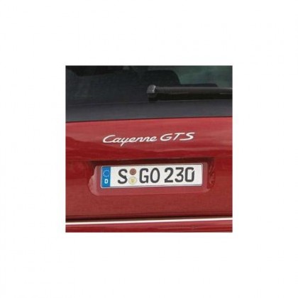 Rear Badge  "Cayenne GTS"  in Silver ( Large ) 2003-2011 (Large Type)