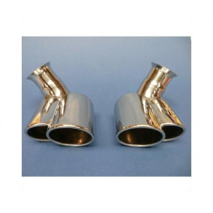 EuroCupGT Tail Pipes Twin Oval X50 Look for 996 C2/C4 & GT3  1998-2001