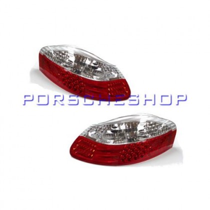 Clear / Red EuroCupGT LED Tail Lights. All 986 Boxster 1997 to 2004