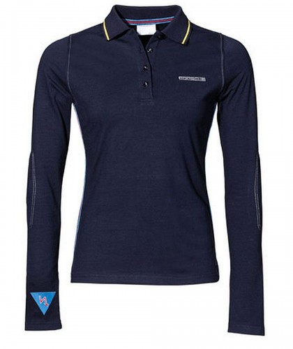 Porsche Selections Ladies Martini Rugby Shirt 2011 Navy Blue Medium Genuine