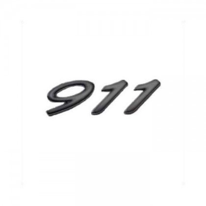 Rear 911 Badge in Black ( Smaller Late Model 991 Type )