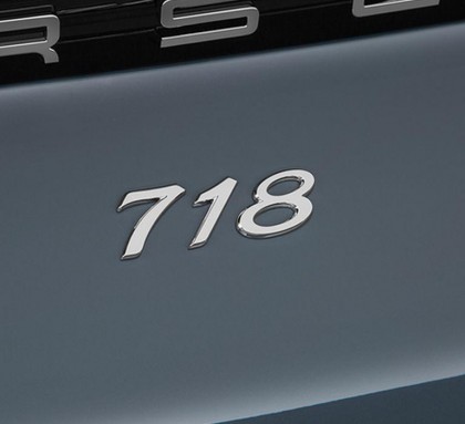 Porsche 718 Badge in Chrome for Cayman & Boxster Models