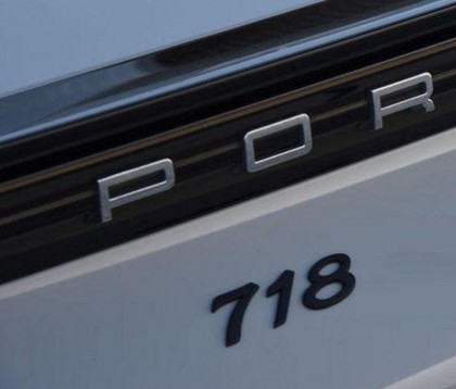 Porsche 718 Badge in Black for Cayman & Boxster Models