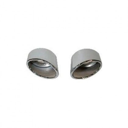 Tailpipes 993 Large Oval Rolled Lip 305  Slanted  C2 & C4 (per pair)
