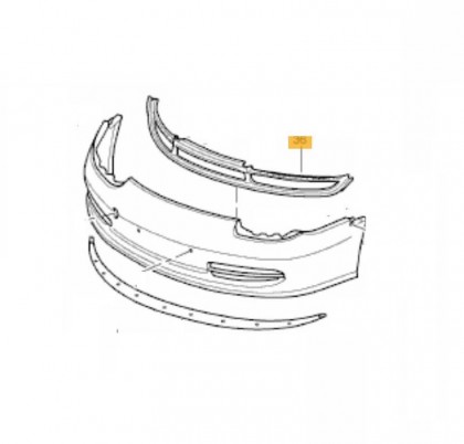 Front Bumper Grill Surround 996 Manual 2002-2004 without centre Radiator
