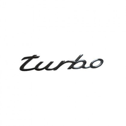 Rear Turbo Badge in Chrome for late models upto- 2012 ( Larger type )