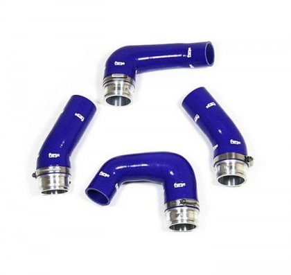 Porsche 996 Turbo / GT2 Silicone Forge Intercooler Boost Pipes In BLUE 2000-2004