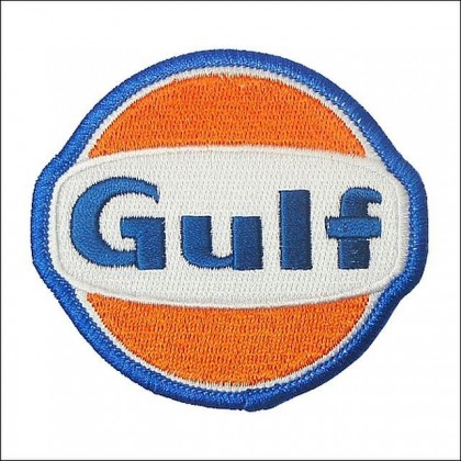 Gulf Oil USA Embroidered Oval Sew On Patch