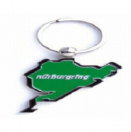 Nurburgring Track Logo Key Fob Green / Black
