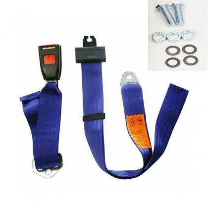 Seat Belt Rear Lap 2 Point Static Blue All 924 944 968 & 911 1965-1998