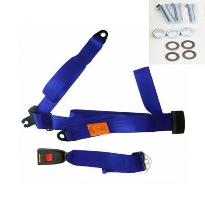 Seat Belt Rear Lap 3 Point Static Blue All 924 944 968 & 911 1965-1998