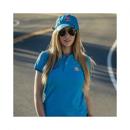 Gulf Lady Retro Polo Shirt Turquoise
