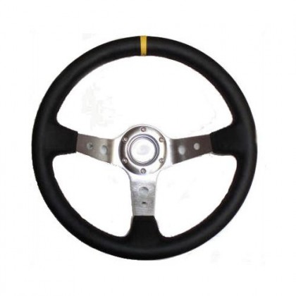 EuroCupGT Classic Race & Rally Dished Leather Steering Wheel All Models 1965-On