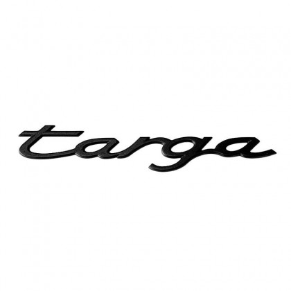 Targa Badge in Black for Side hoop or Rear Self Adhesive All Models