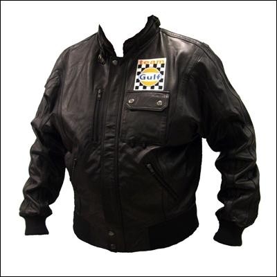 Gulf Racing Team Black Leather Jacket