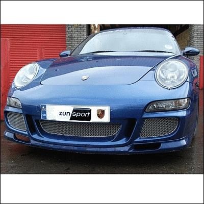 Stainless Front Centre Grill BLACK All 997 Aero Bumper & GT3 / RS 2005-2009