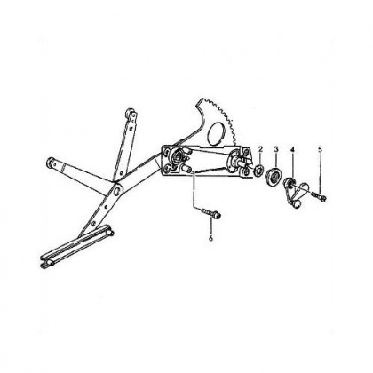 Manual Window Lifter Mechanism Coupe Right Side 1965-1998