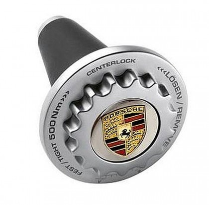 Porsche Crest Wine Bottle Stopper Alloy Wheel Design Genuine Merchandise