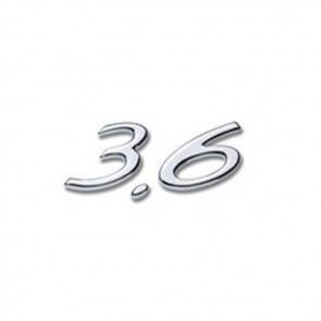 Buy OEM 3.6 Badge in Chrome for rear Lid All 911 GT3 & Turbo / Cayenne V6 Models online