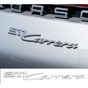 Buy 911 Carrera Badge combined (992 Type) in Galvano Silver Matt Chrome Look online