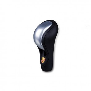 Buy Tiptronic Gear Knob Silver Black Leather with Crest All Models 1997-2004 online