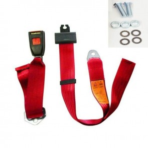 Buy Seat Belt Rear Lap 2 Point Static Red All 924 944 968 & 911 1965-1998 online